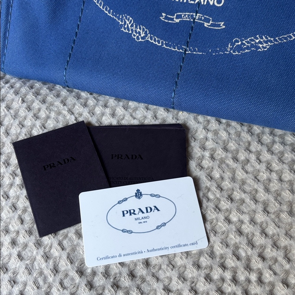 Prada Canapa blue denim tote - Picture 11 of 14